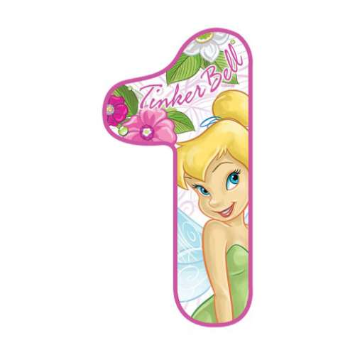 Tinkerbell Number 1 Edible Icing Image - Click Image to Close